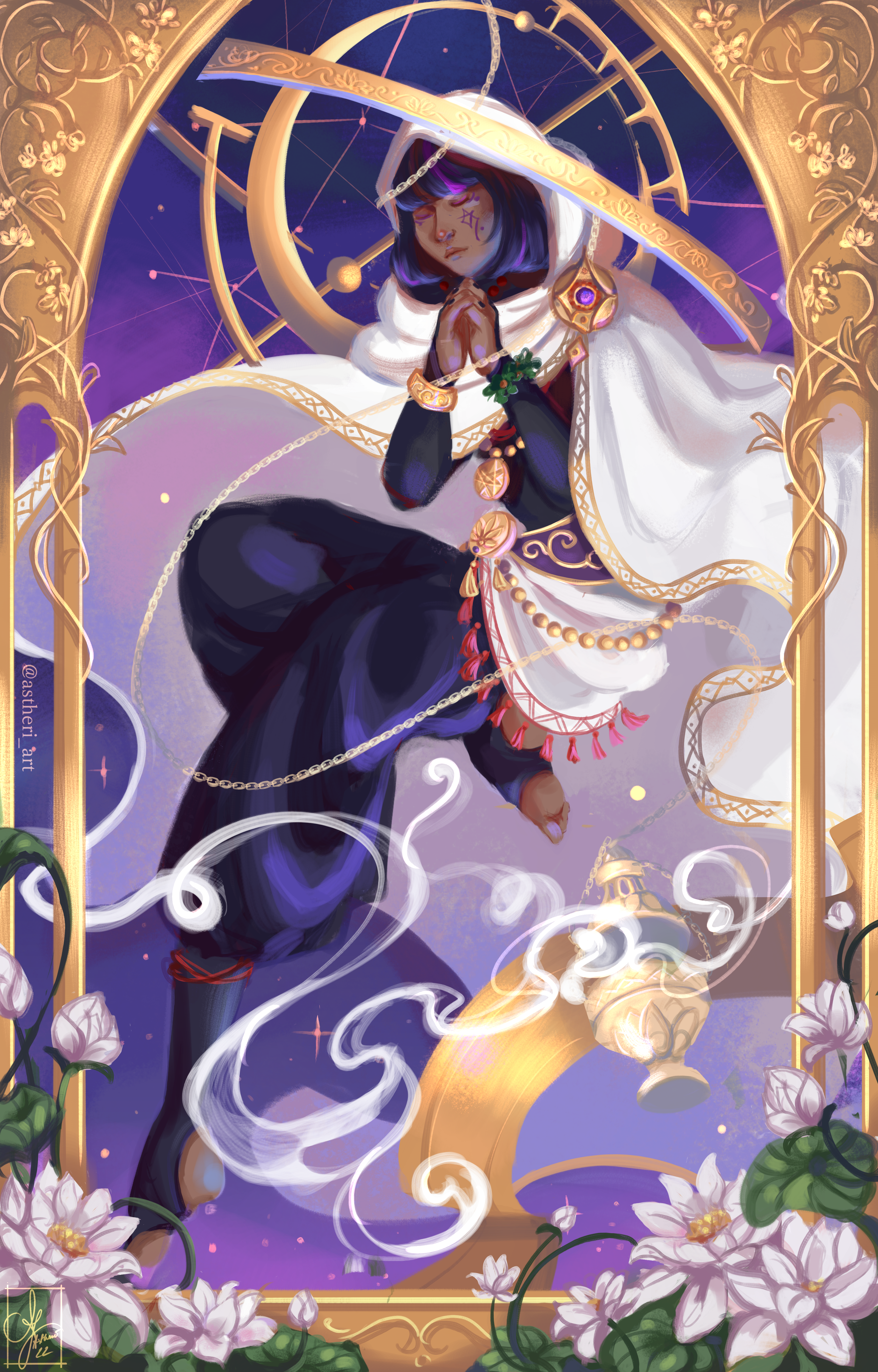 "The moon", digital illustration, 2023